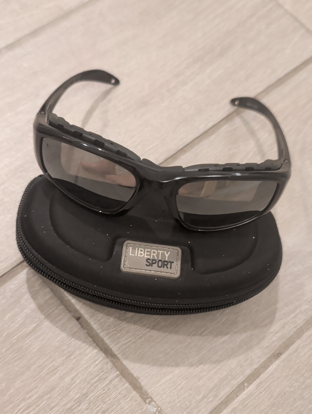 Liberty Black Sport Trailblazer Sunglasses with Protective Case